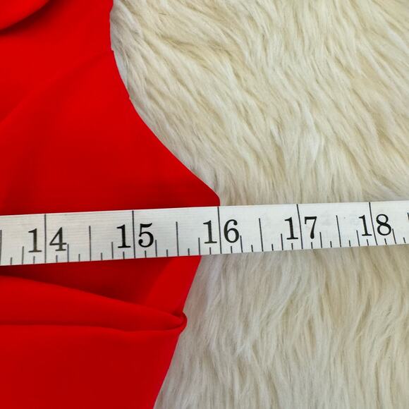 Maria Bianca Nero Red Cowl Neck Tiered Sheath Dress Small NWOT - Picture 9 of 10